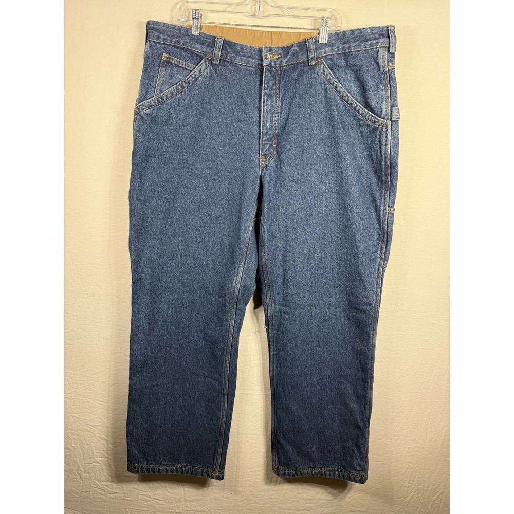 Duluth Trading Ballroom‎ Double Flex Flannel Jeans Men 42x32 (42.5x29) Standard